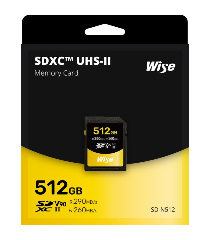 کارت حافظه Wise مدل Advanced V90 SD-N UHS-II SDXC 290MB/s ظرفیت ۵۱۲ گیگابایت