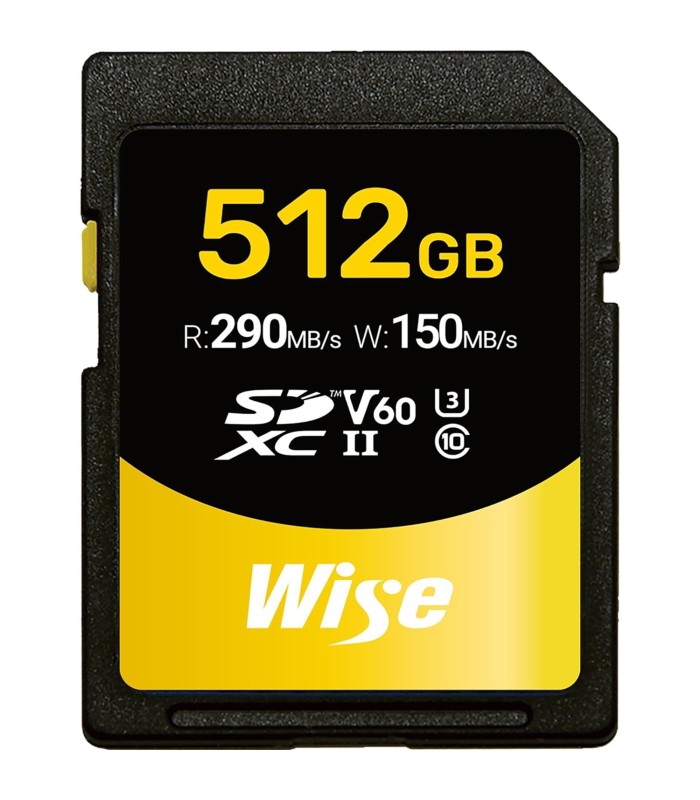 کارت حافظه Wise مدل Advanced V60 SD-N UHS-II SDXC 290MB/s ظرفیت ۵۱۲ گیگابایت