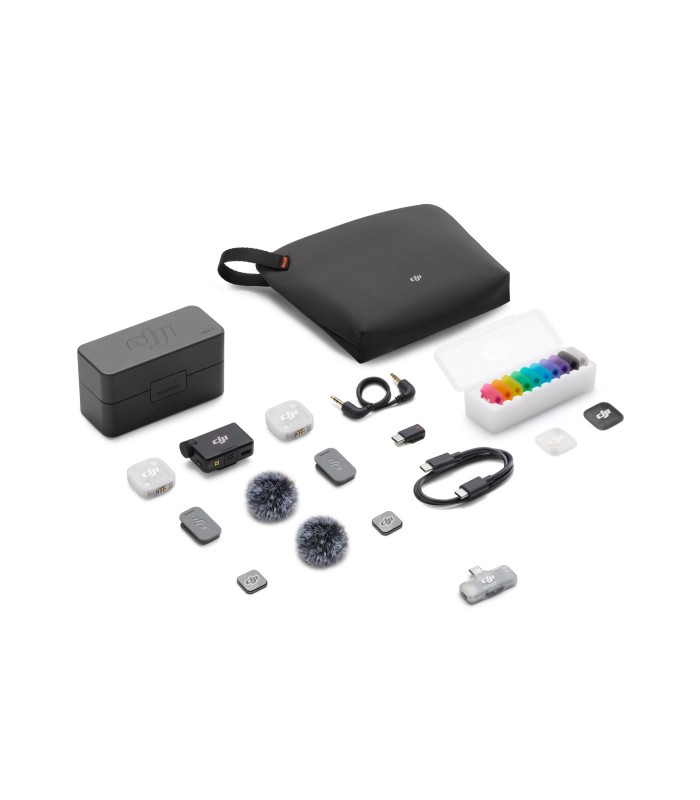 میکروفون دو کاربره دی‌جی‌آی مدل DJI Mic Mini 2 (2 TX + 1 RX + Charging Case) + DJI Mic Series Mobile Receiver
