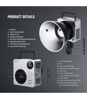 خرید نور ثابت COB باتری‌دار RGB NEEWER HB80C | فروشگاه پیکسل