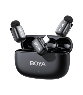 میکروفون بی‌سیم دونفره بویا مدل BOYA mini 2-02 USB-C | رنگ مشکی