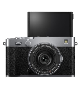 دوربین بدون‌آینه فوجی‌فیلم رنگ نقره‌ای مدل FUJIFILM X-E5 به همراه لنز XF 23mm f/2.8 R WR
