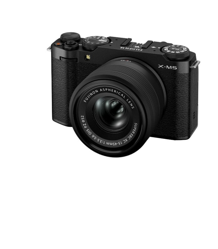 دوربین بدون‌آینه فوجی‌فیلم رنگ مشکی مدل FUJIFILM X-M5 به همراه لنز XC 15-45mm f/3.5-5.6 OIS PZ