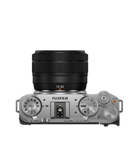 دوربین بدون‌آینه فوجی‌فیلم رنگ نقره‌ای مدل FUJIFILM X-M5 به همراه لنز XC 15-45mm f/3.5-5.6 OIS PZ
