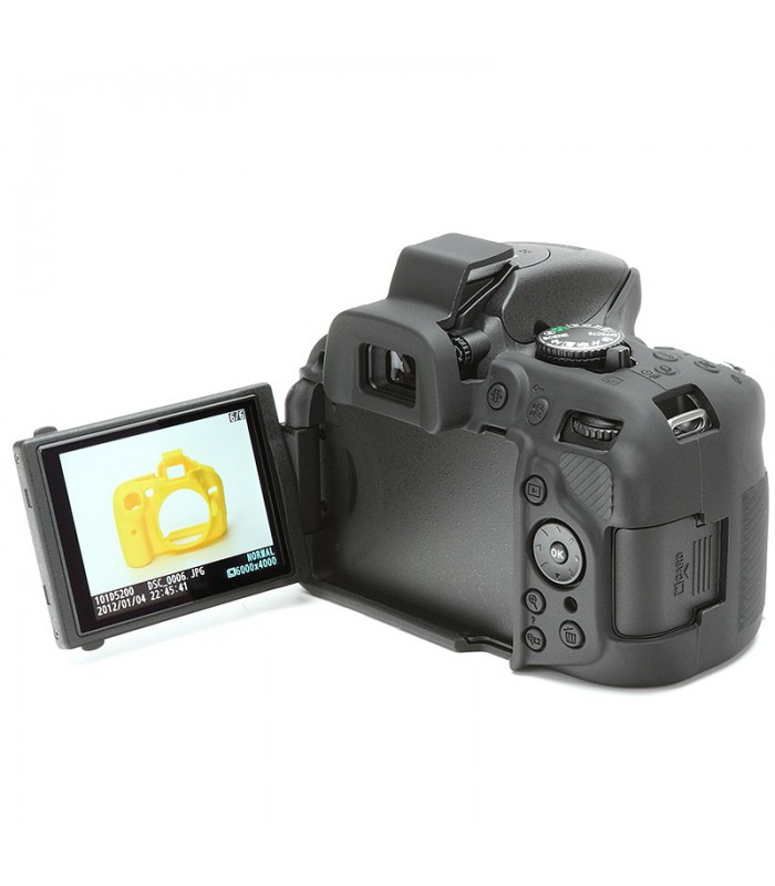 محافظ سیلیکونی easyCover مناسب برای دوربین نیکون D5200 رنگ مشکی