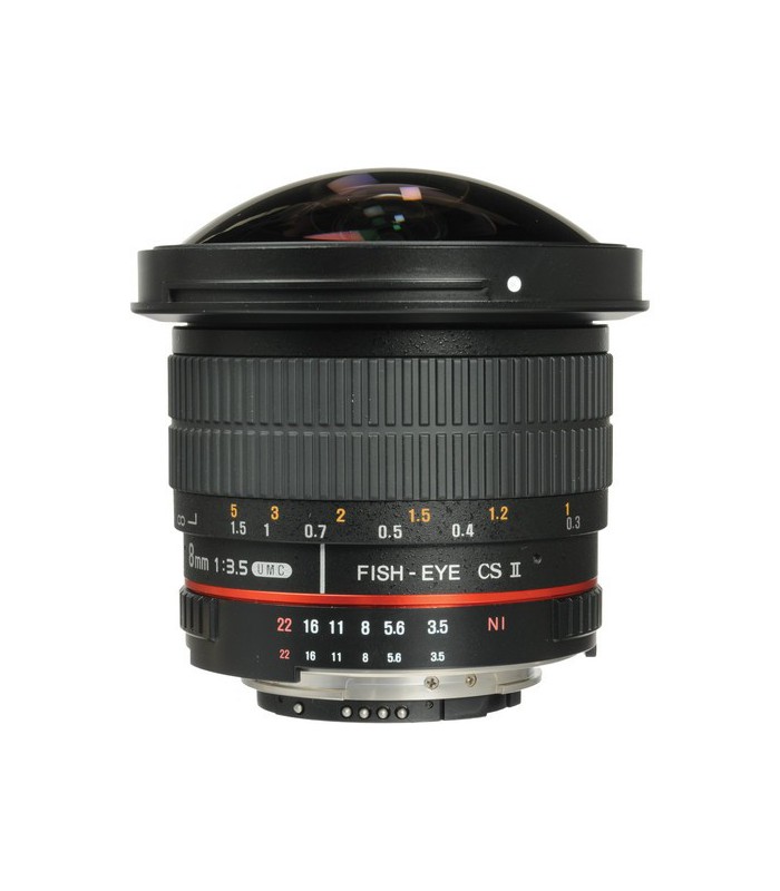 لنز سامیانگ مدل Samyang 8mm f/3.5 HD Fisheye مانت نیکون