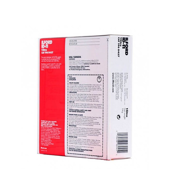 Ilford ID-11 Film Developer (Powder) for Black & White Film - Makes 1 Liter