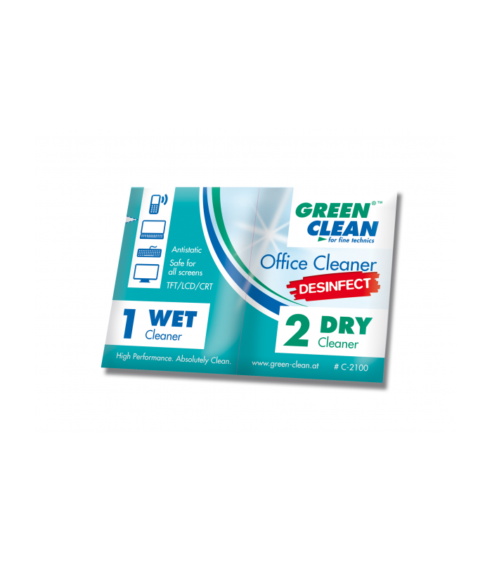 Green Clean Office Cleaner Disinfect Wet & Dry Sachets - C-2100