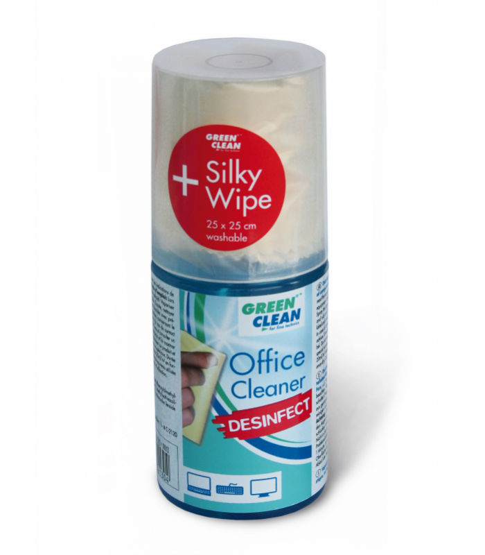 Green Clean Office Cleaner Disinfect (200ml) & Silky Wipe - C-2130