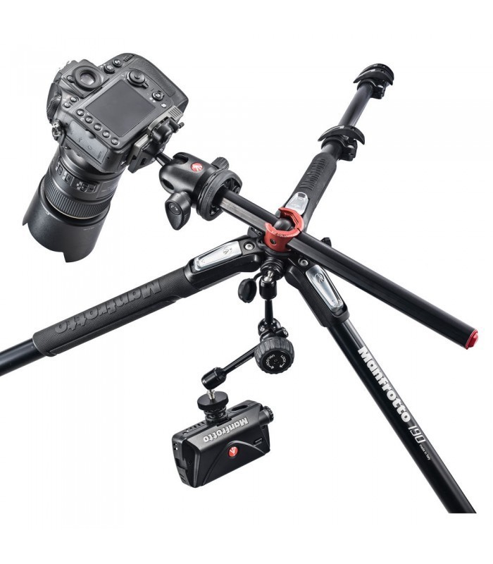 Manfrotto MK190XPRO3-3W Aluminum Tripod with 3-Way Pan Tilt Head