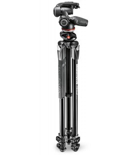Manfrotto 290 DUAL Alu 3 Tripod w 90°column and 3W Head Kit - MK290DUA3-3W