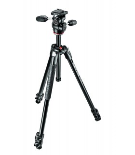 Manfrotto 290 XTRA Alu 3 Tripod with 3W Head Kit - MK290XTA3-3W