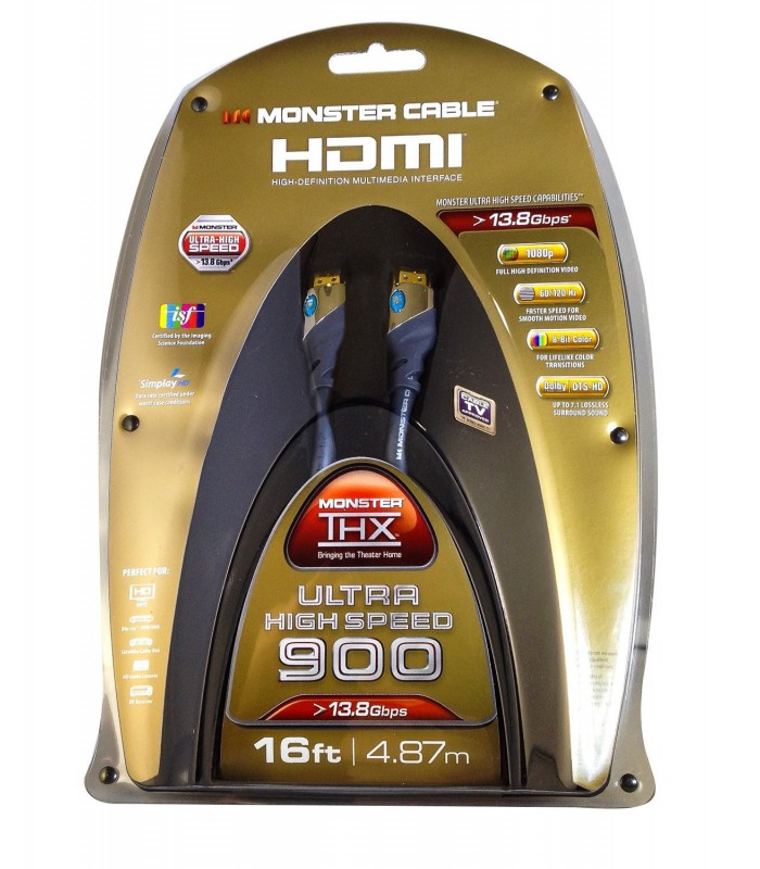 Monster Cable 4' THX Certified 900 Ultra High Speed 1.4 HDMI Cable