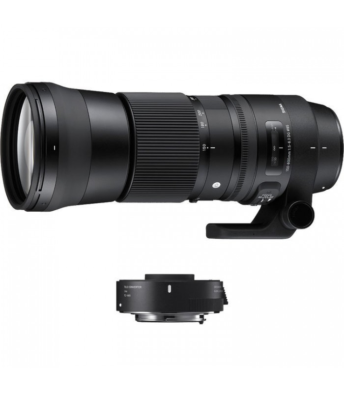 Sigma 150-600mm f/5-6.3 DG OS HSM Contemporary Lens and TC-1401 1.4x Teleconverter Kit for Canon EF