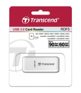 Transcend RDF5 USB 3.0 SDHC SDXC microSDHCSDXC Memory Card Reader - TS-RDF5W