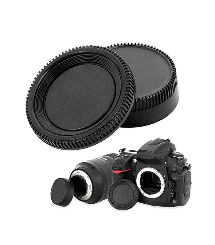 Rear Lens Cover + Camera Body Cap for Nikon DSLR