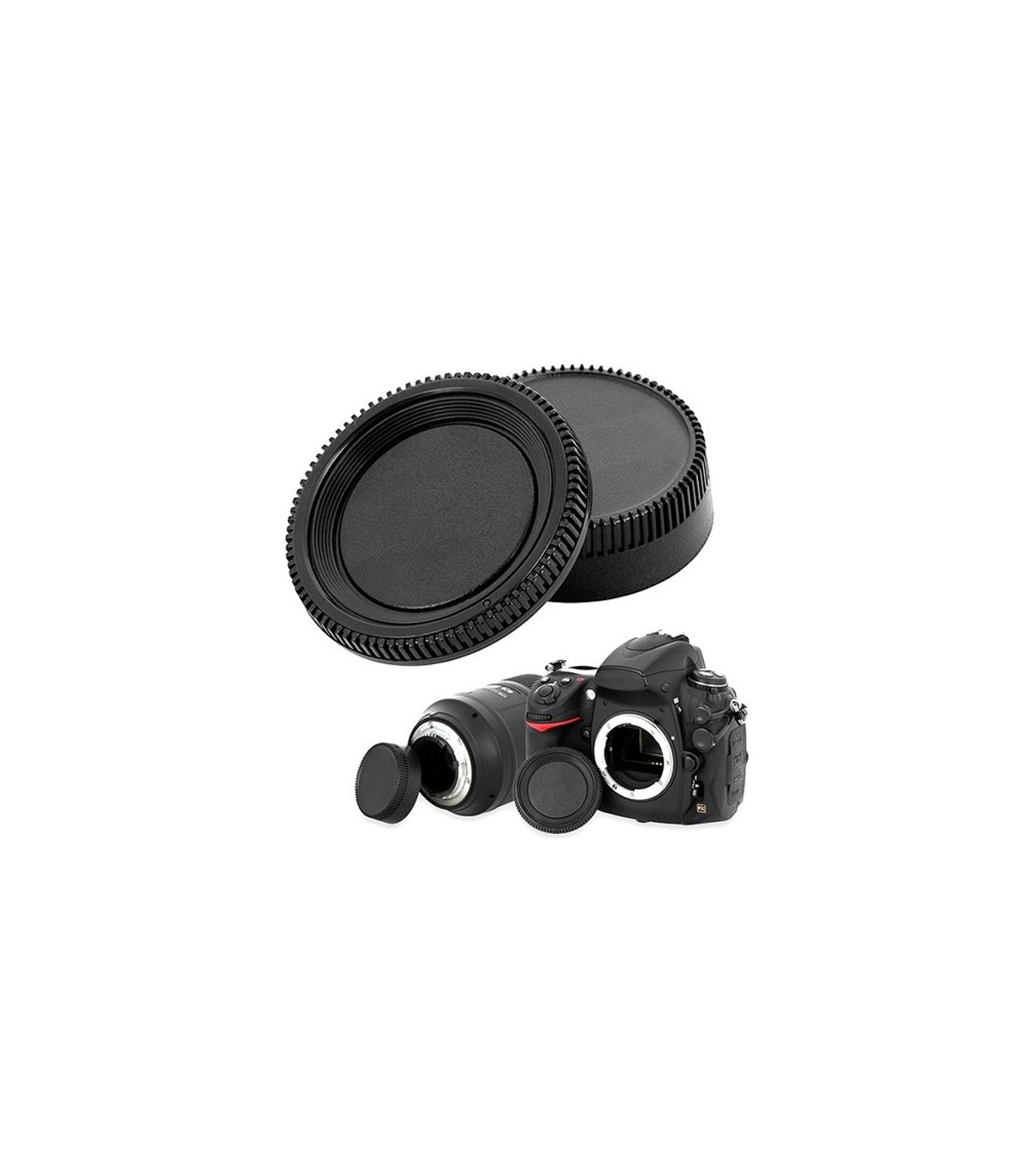 Rear Lens Cover + Camera Body Cap for Nikon DSLR