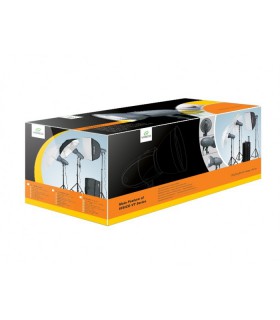 Visico Studio Flash VL-300 PLUS Softbox And Barndoor Kit