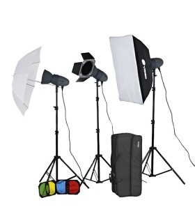 Visico Studio Flash VL-400 PLUS Softbox And Barndoor Kit