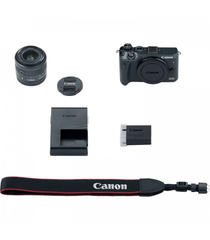 دوربین بدون آینه کانن مدل EOS M6 به همراه لنز 15-45mm IS STM