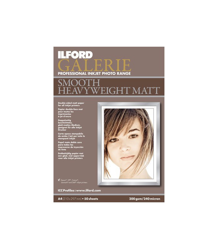 Ilford Galerie Smooth Heavyweight Matte Paper (A4 - 50 Sheets)