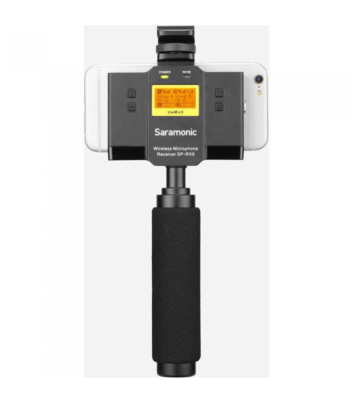گیرنده و میکسر دو کاناله بی سیم سارامونیک مدل Saramonic SP-RX9 مخصوص صدابرداری با موبایل