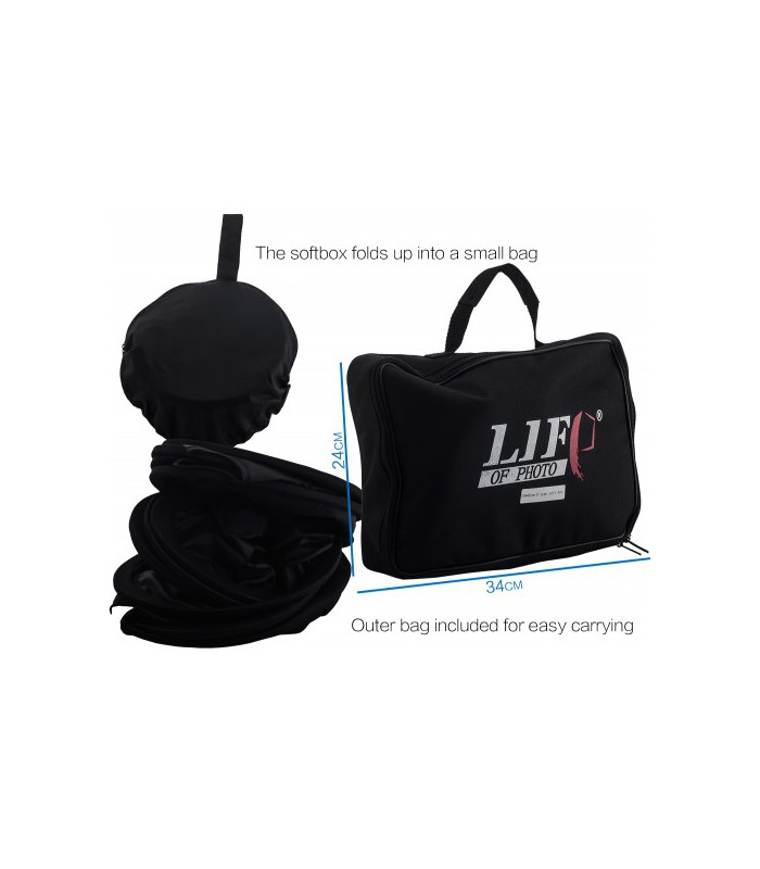 کیت سافت باکس اسپیدلایت Life of Photo سایز ۶۰x۶۰