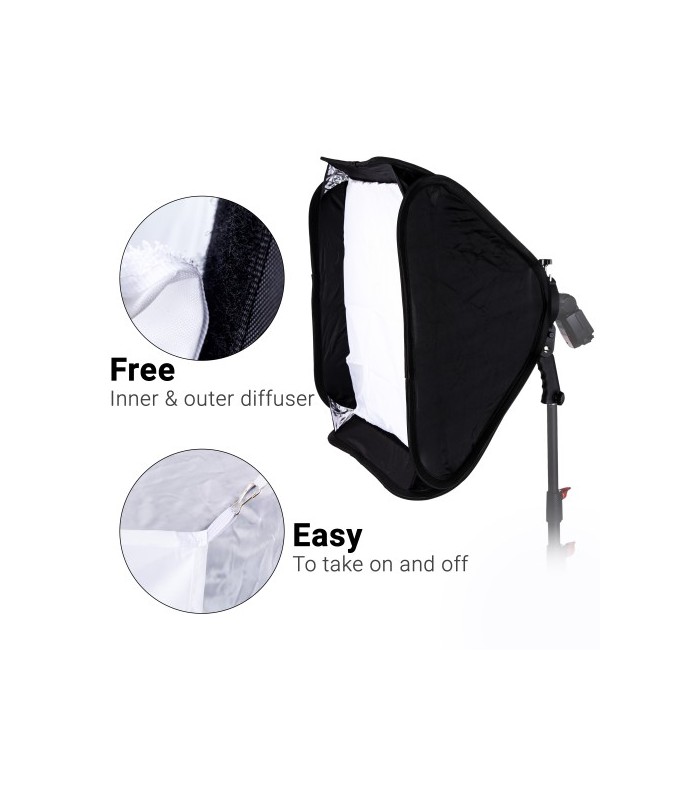 کیت سافت باکس اسپیدلایت Life of Photo سایز ۵۰x۵۰