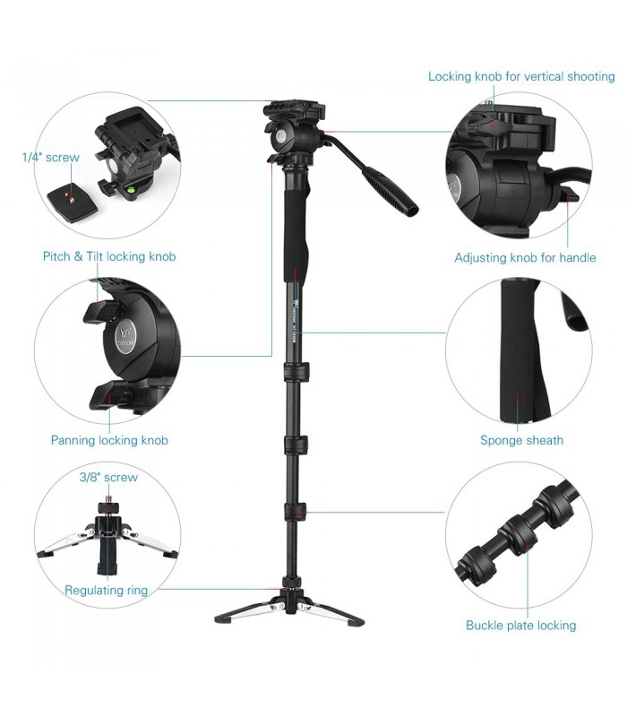 تک پایه آلومینیومی ویفنگ مدل WT-3958M