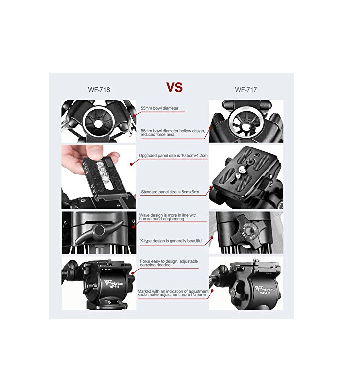 سه پایه فیلم برداری ویفنگ مدل WT-718