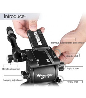 قیمت و خرید سه پایه فیلم برداری ویفنگ مدل WT-718 - فروشگاه پیکسل