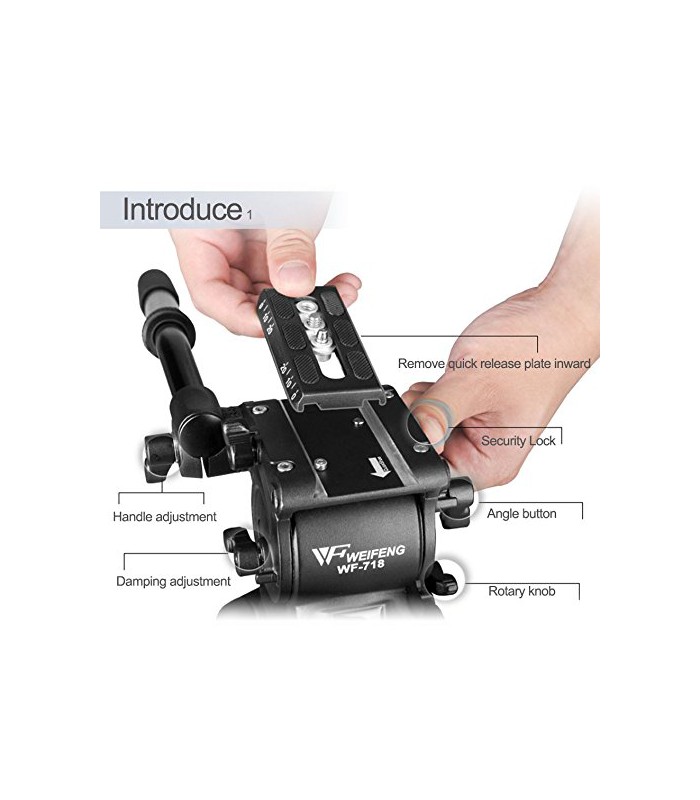 سه پایه فیلم برداری ویفنگ مدل WT-718