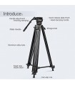 سه پایه فیلم برداری ویفنگ مدل WT-718