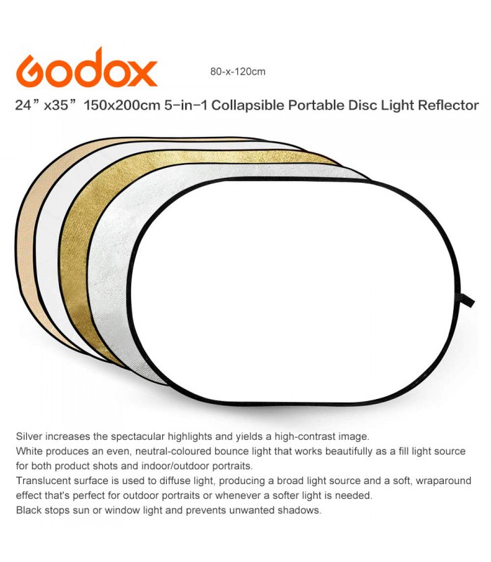رفلکتور ۵ کاره Godox سایز ۱۵۰x۲۰۰ سانتیمتر