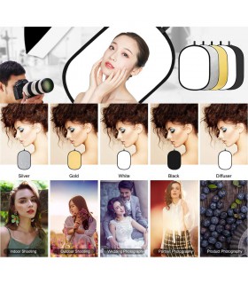 قیمت و خرید رفلکتور ۵ کاره Godox سایز ۸۰x۱۲۰ سانتیمتر - فروشگاه پیکسل