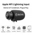 میکروفن موبایل بویا مدل BY-DM200 با جک لایتنینگ