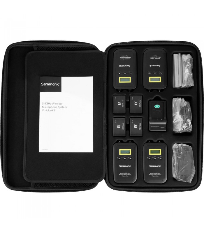 کیت میکروفن بی سیم سارامونیک مدل Saramonic VmicLink5 با ۳ فرستنده و یک گیرنده