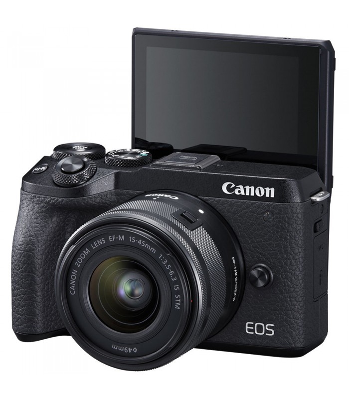 دوربین دیجیتال بدون آینه کانن مدل EOS M6 Mark II با لنز ۴۵-۱۵ میلیمتر