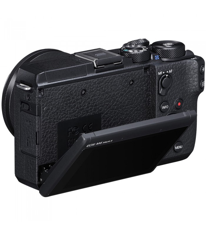 دوربین دیجیتال بدون آینه کانن مدل EOS M6 Mark II با لنز ۴۵-۱۵ میلیمتر