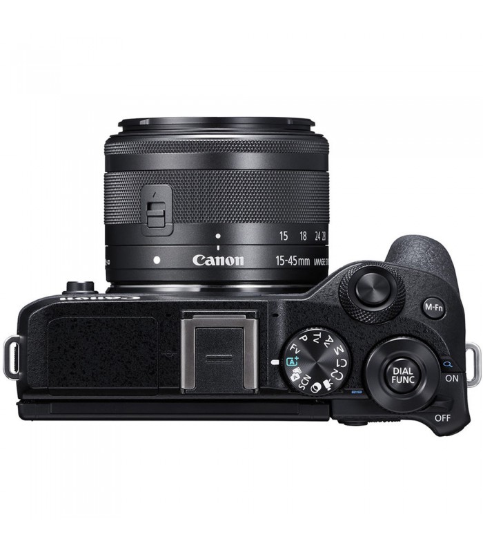 دوربین دیجیتال بدون آینه کانن مدل EOS M6 Mark II با لنز ۴۵-۱۵ میلیمتر