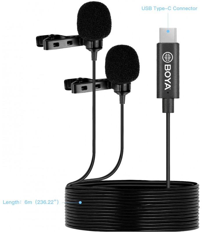 میکروفن یقه ای بویا مدل BY-M3D با جک USB-C