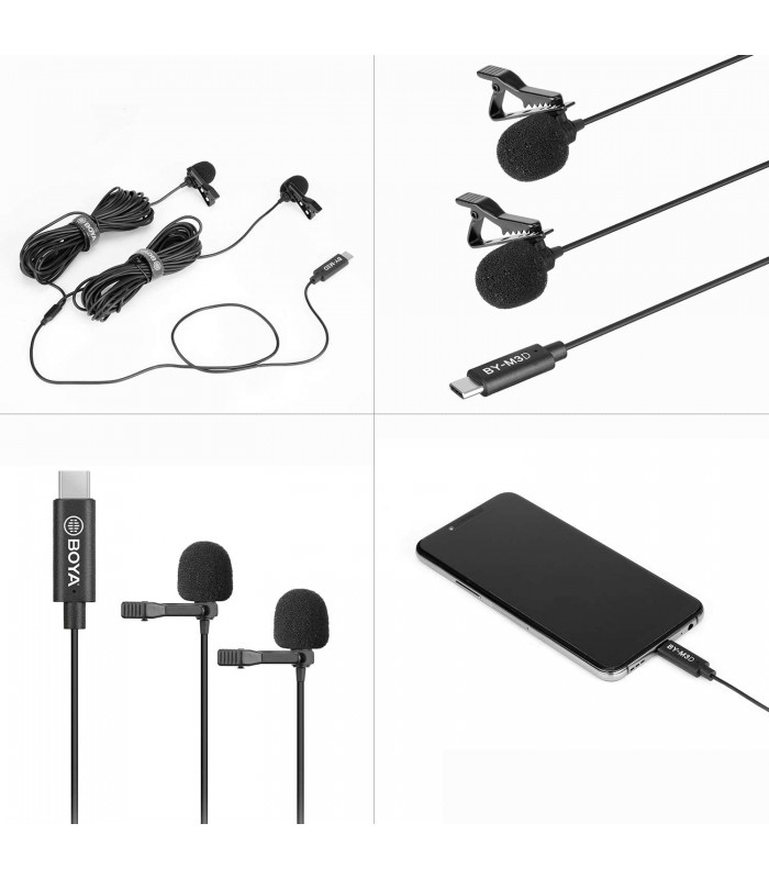 میکروفن یقه ای بویا مدل BY-M3D با جک USB-C