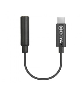 کابل تبدیل جک ۳.۵ میلیمتری به USB-C بویا مدل BY-K6 مناسب برای دوربین اسمو پاکت