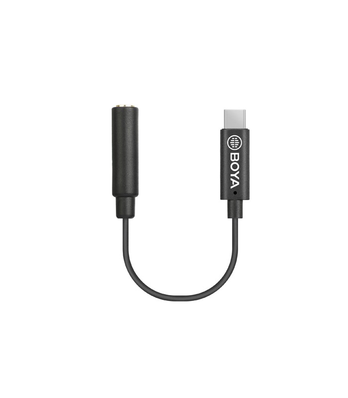 کابل تبدیل جک ۳.۵ میلیمتری به USB-C بویا مدل BY-K6 مناسب برای دوربین اسمو پاکت
