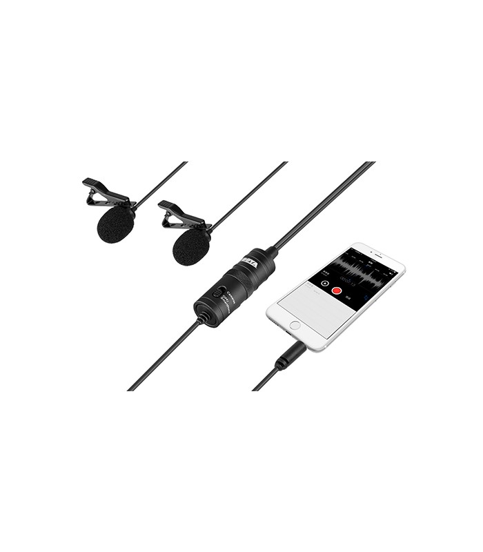 میکروفن یقه ای دوگانه بویا مدل BY-M1DM با جک ۳.۵ میلیمتری
