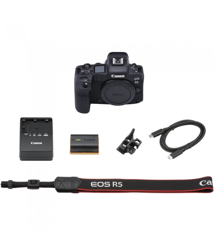 دوربین دیجیتال بدون آینه کانن مدل EOS R5 همراه با مبدل لنز