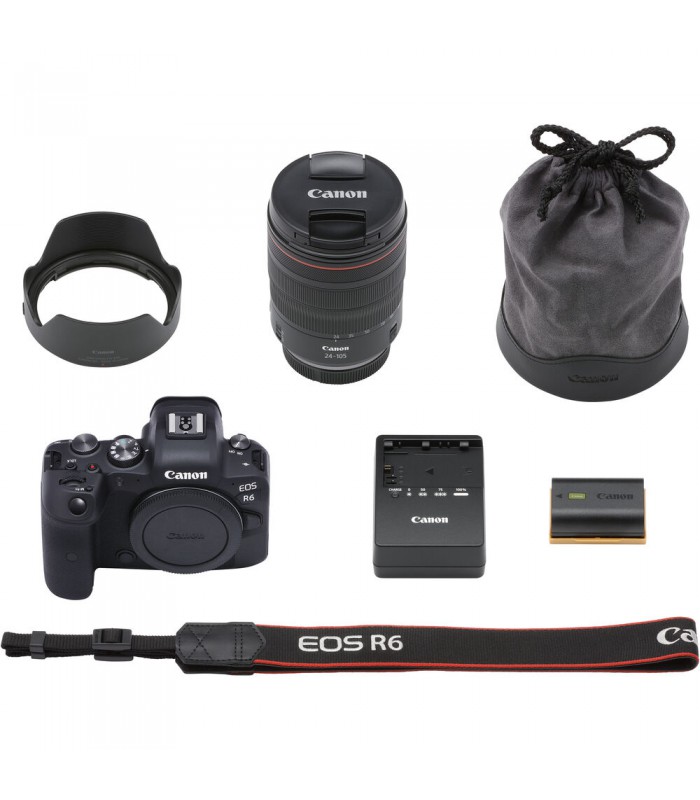 دوربین دیجیتال بدون آینه کانن مدل EOS R6 همراه با لنز RF 24-105mm f/4L