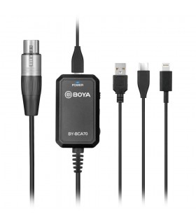 آداپتور اتصال میکروفون XLR به موبایل و کامپیوتر بویا مدل BY-BCA70