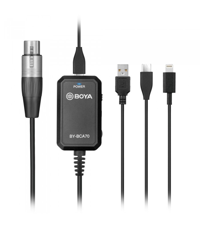آداپتور اتصال میکروفون XLR به موبایل و کامپیوتر بویا مدل BY-BCA70