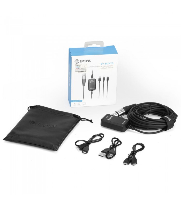 آداپتور اتصال میکروفون XLR به موبایل و کامپیوتر بویا مدل BY-BCA70